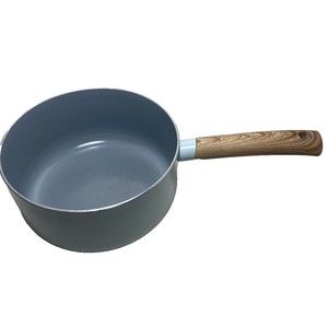 Masterclass blue Enamel Aluminum Sauce Pan with wooden Handle 2 QT No Lid